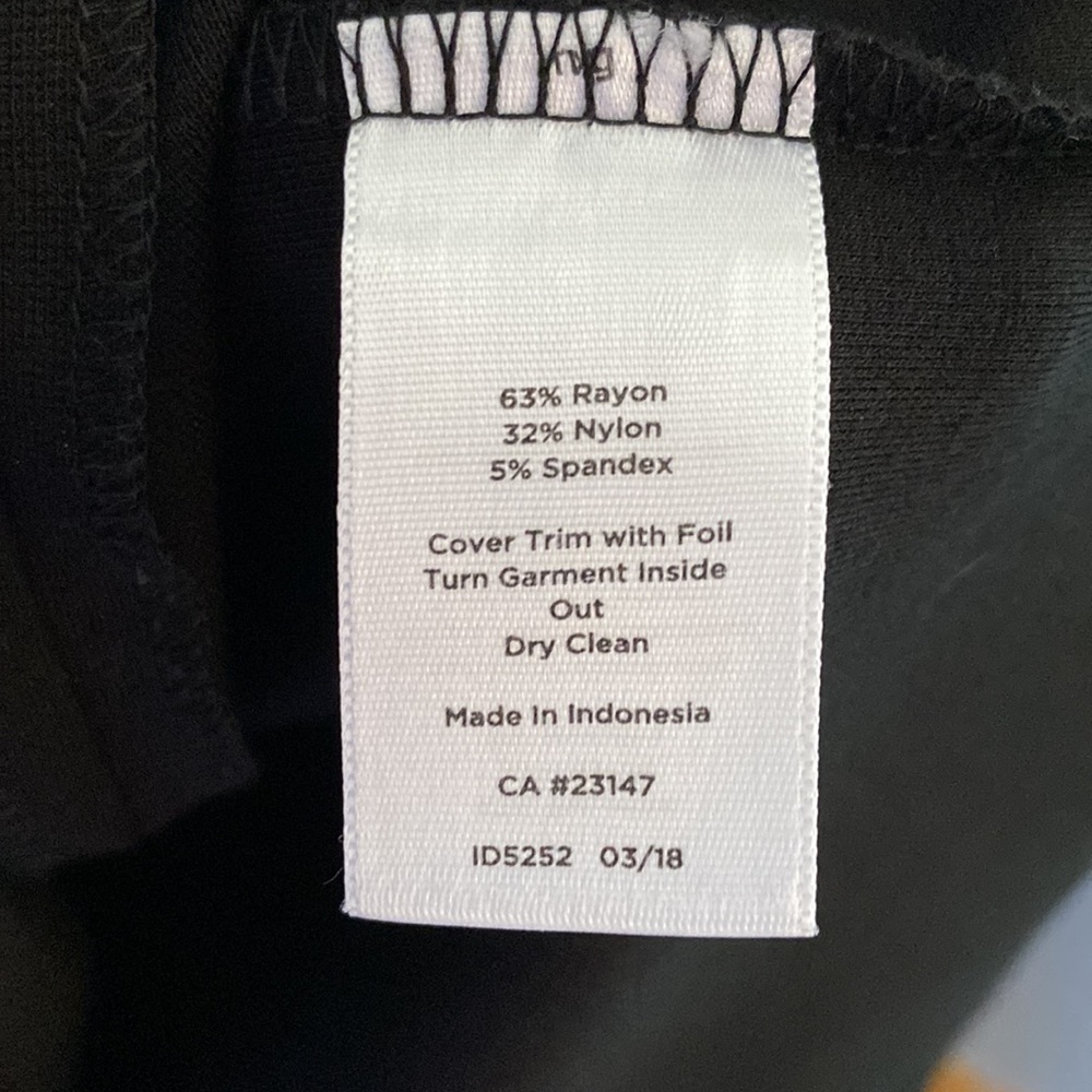 Talbots black career dress with faux Pearl details at color. Size 14 - Picture 4 of 4